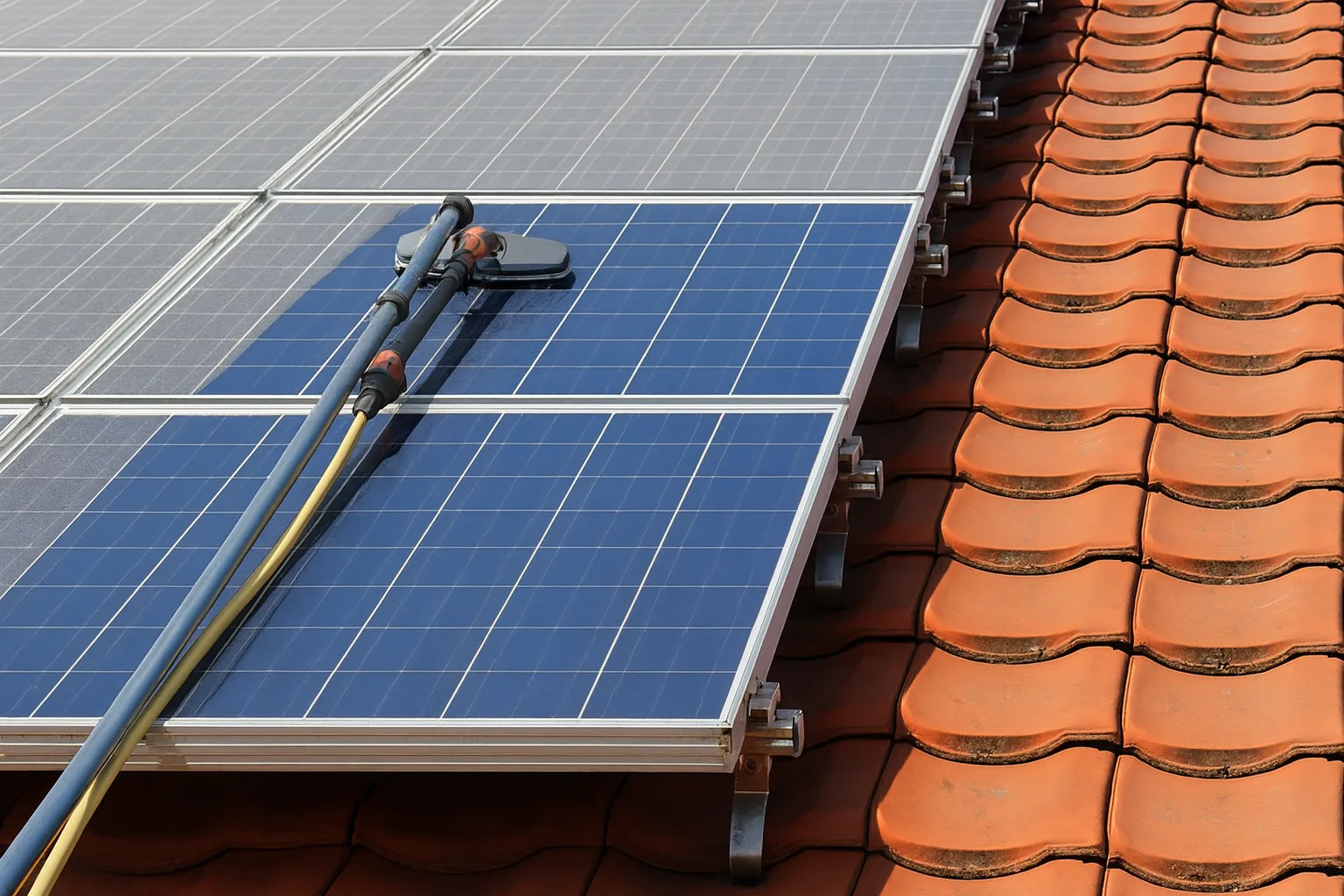 Saubere Solaranlage